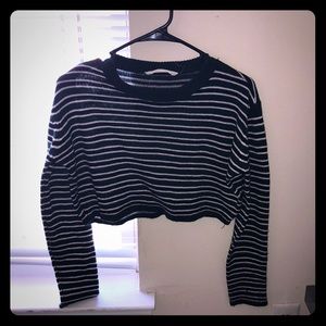 Striped Cropped Sweater